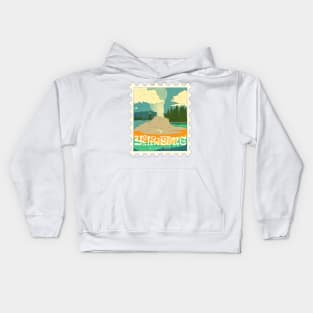 Yellowstone National Park Stamp Kids Hoodie